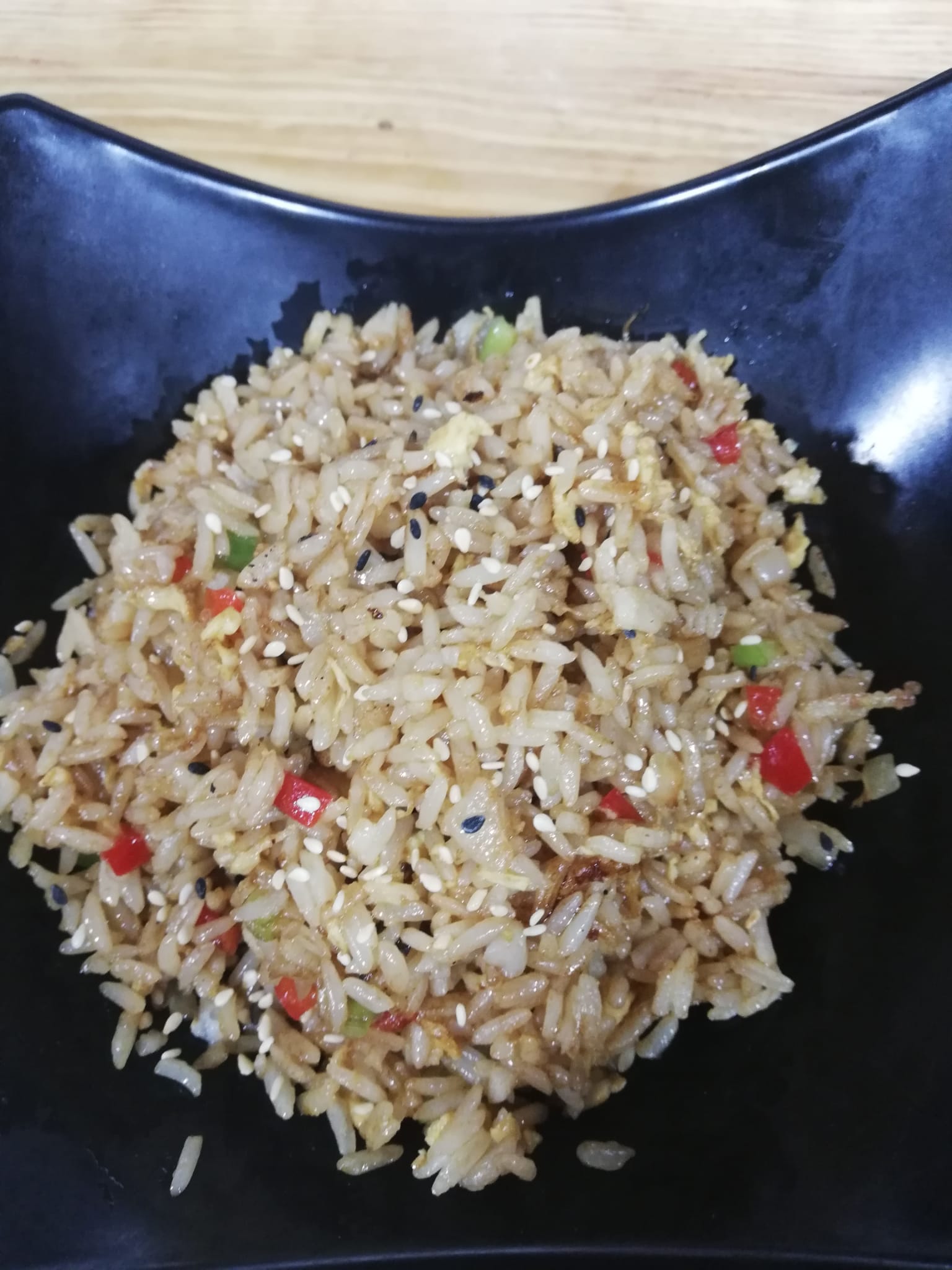 56.Arroz  frito con sake y soja